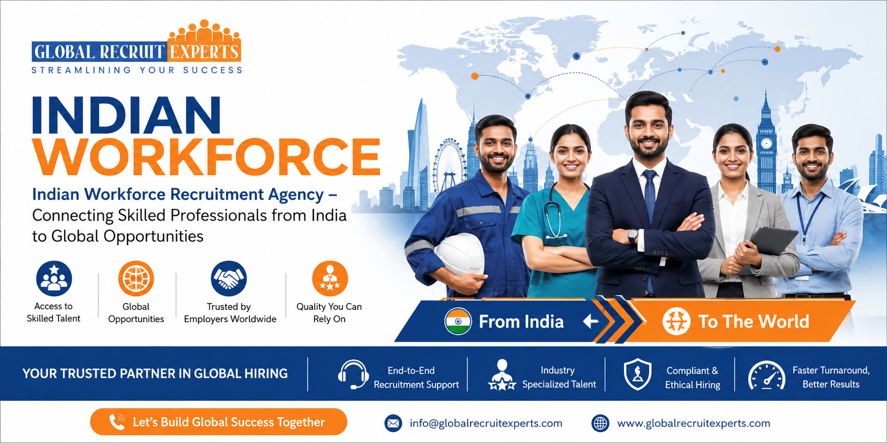 Indian Workforce Recruitment Agency – Connecting Skilled Professionals from India to Global Opportunities