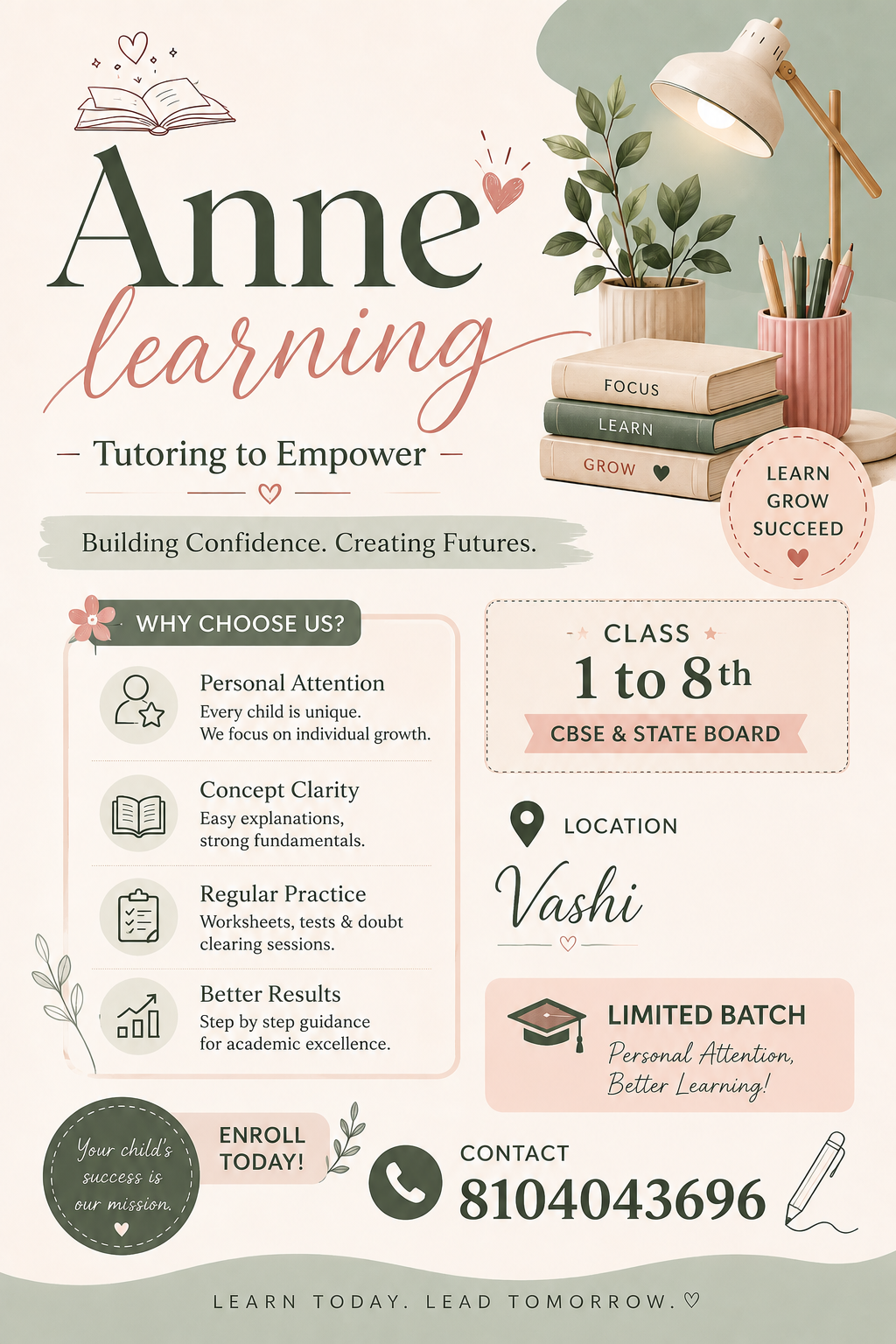 Anne learning home tuition
